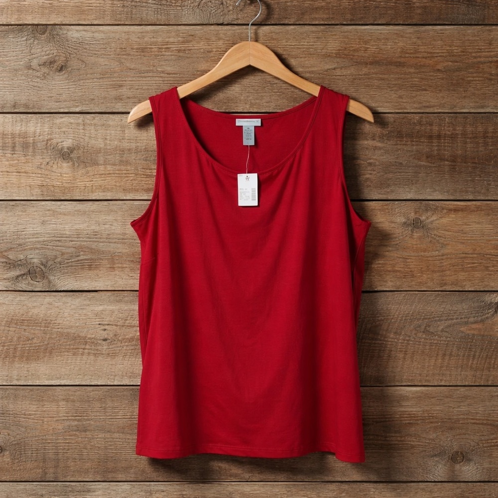 Catherines 3X 26/28 Red Sleeveless Polyester Spandex Tank Top